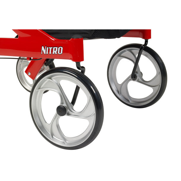 Drive Medical Nitro Aluminum Rollator, 10" Casters