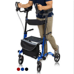 Vive Upright Rollator - Walker with Foldable Transport Seat