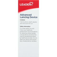 Leader Lancing Device, 1ct - Adjustable Comfort & Precision for Blood Glucose Testing