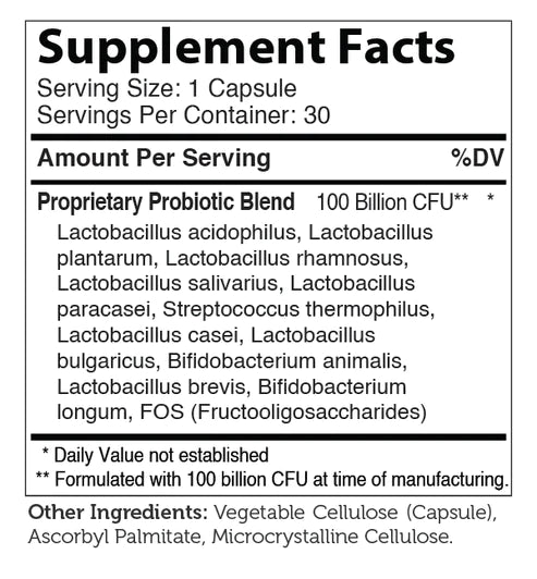 Zahler BioDophilus 100 Billion (30) Capsules