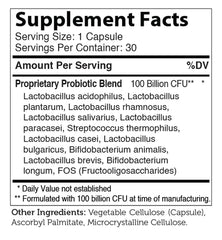 Zahler BioDophilus 100 Billion (30) Capsules