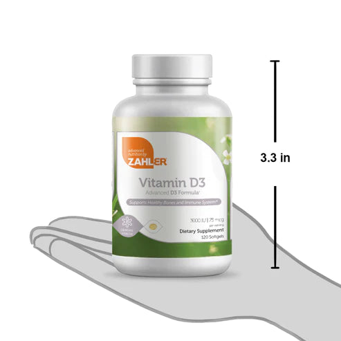 Zahler Vitamin D3 Softgels 3000 IU