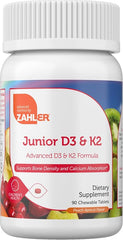 Zahler Junior D3 & K2 (90) Chewable Tablets