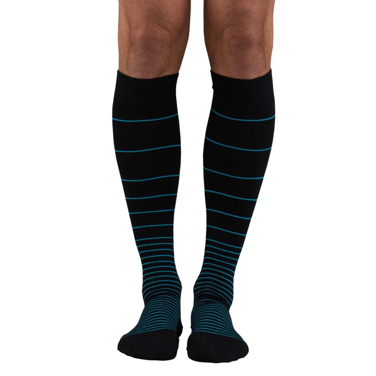 Dr. Comfort Everyday Style Funnel Stripe Unisex Support Socks