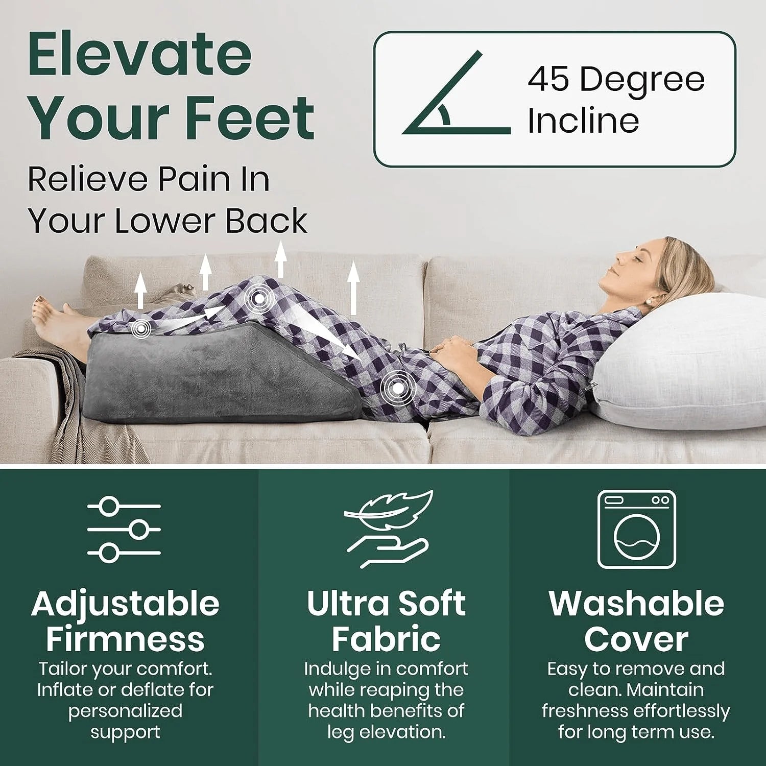 Vive Inflatable Leg Rest Pillow