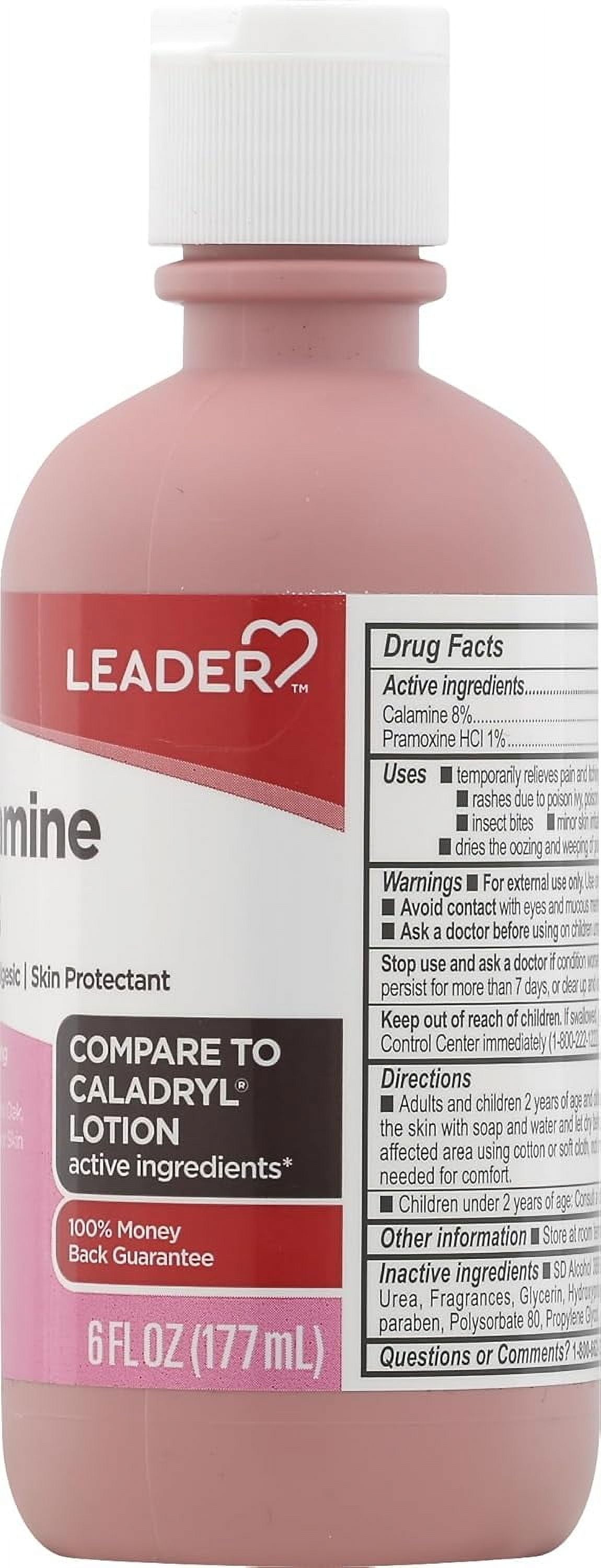 Leader Calagesic Lotion, 6 oz Compare to Caladryl Soothes Itching and Pain