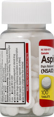 Leader Aspirin Tablets, 325mg, 100 Count – Pain Relief and Fever Reducer