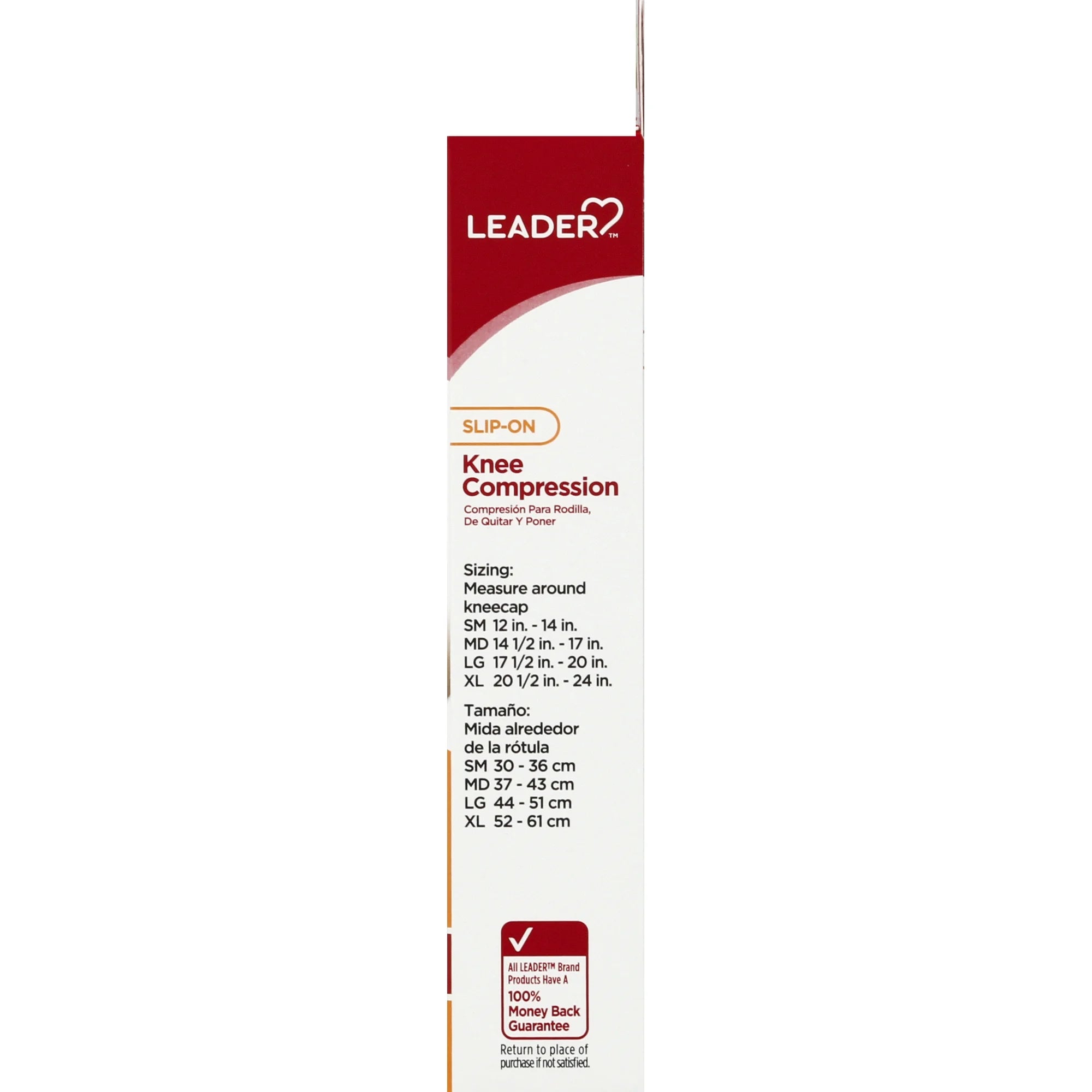 Leader Unisex Slip on Knee Compression Beige, Medium, 1 Ct