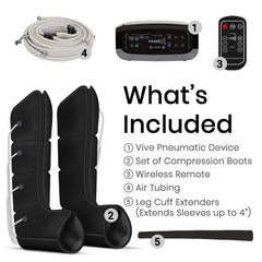 Vive Leg Compression Machine - Sequential Pump Device For Recovery, Swelling and Pain Relief