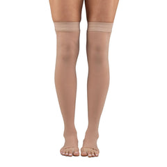 Dr. Comfort Microfiber Opaque +Plus 20-30 Thigh High, Open Toe Unisex Compression Stockings